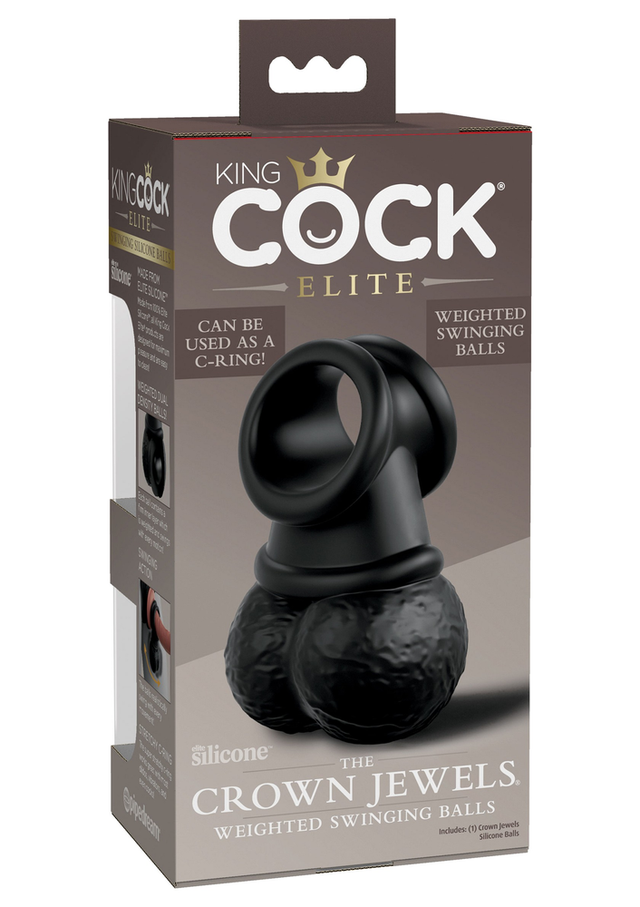 Pipedream King Cock Elite The Crown Jewels - Weighted BLACK - 0