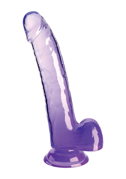 Pipedream King Cock Clear 9' Balls PURPLE - 0