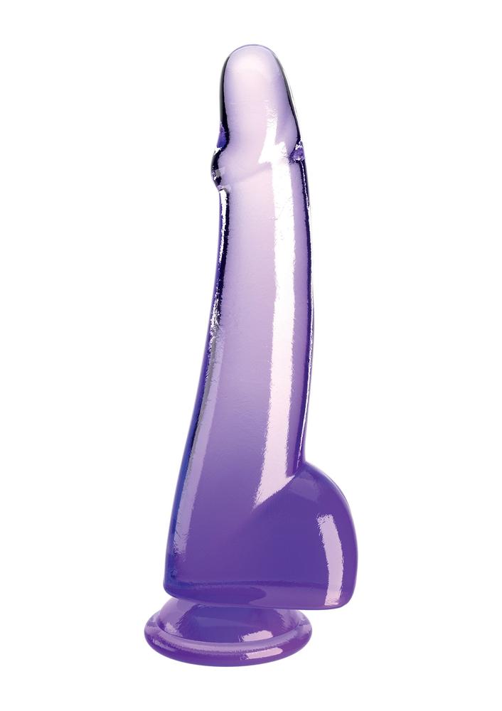 Pipedream King Cock Clear 10' Balls PURPLE - 0