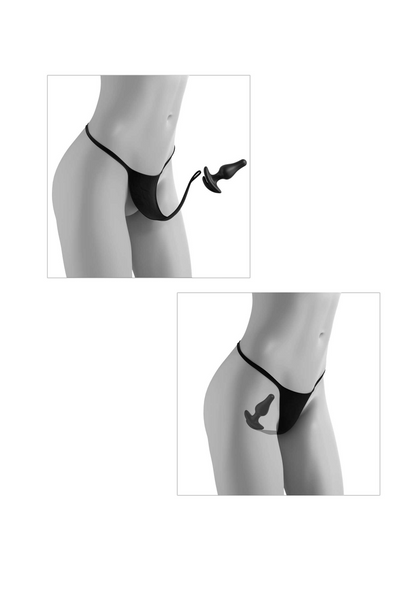 Pipedream HookUp Panties - Remote Bowtie Bikini Plus-Size BLACK - 7