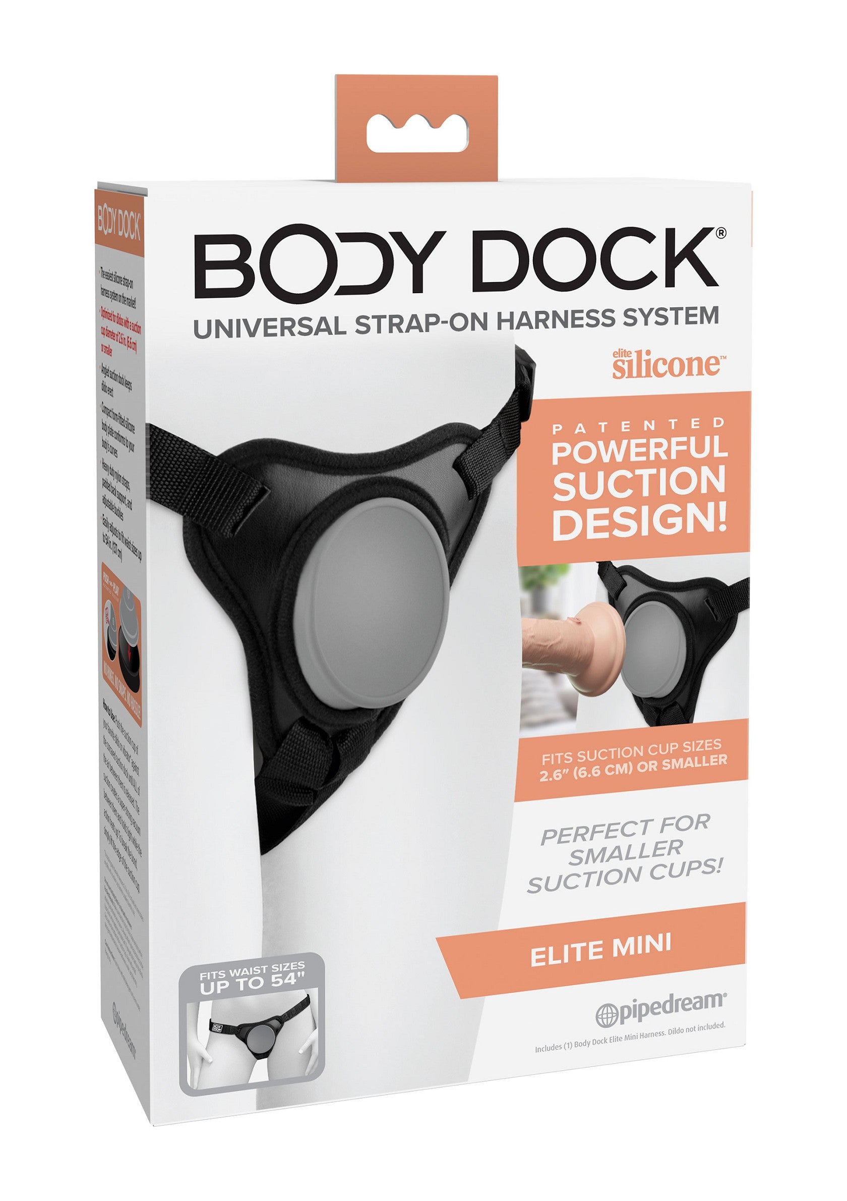 Pipedream Body Dock Elite Mini Harness BLACK - 1