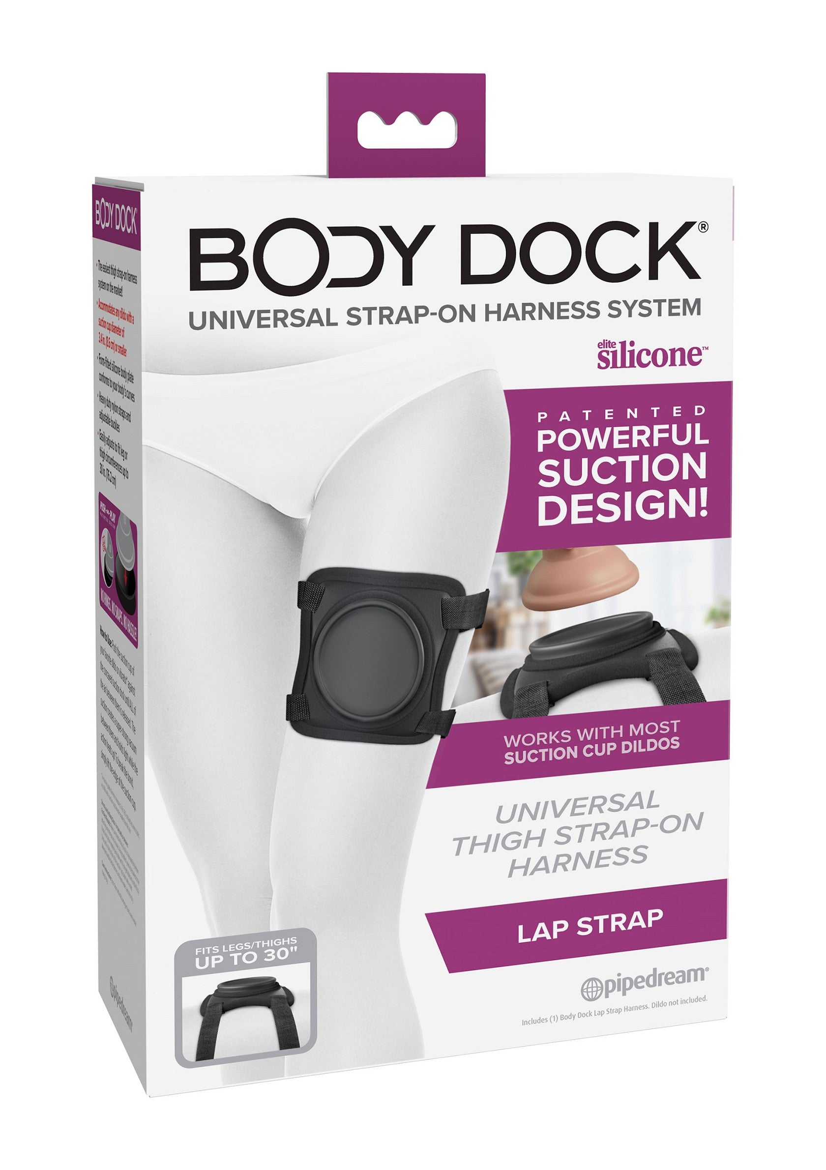 Pipedream Body Dock Lap Strap Harness BLACK - 3