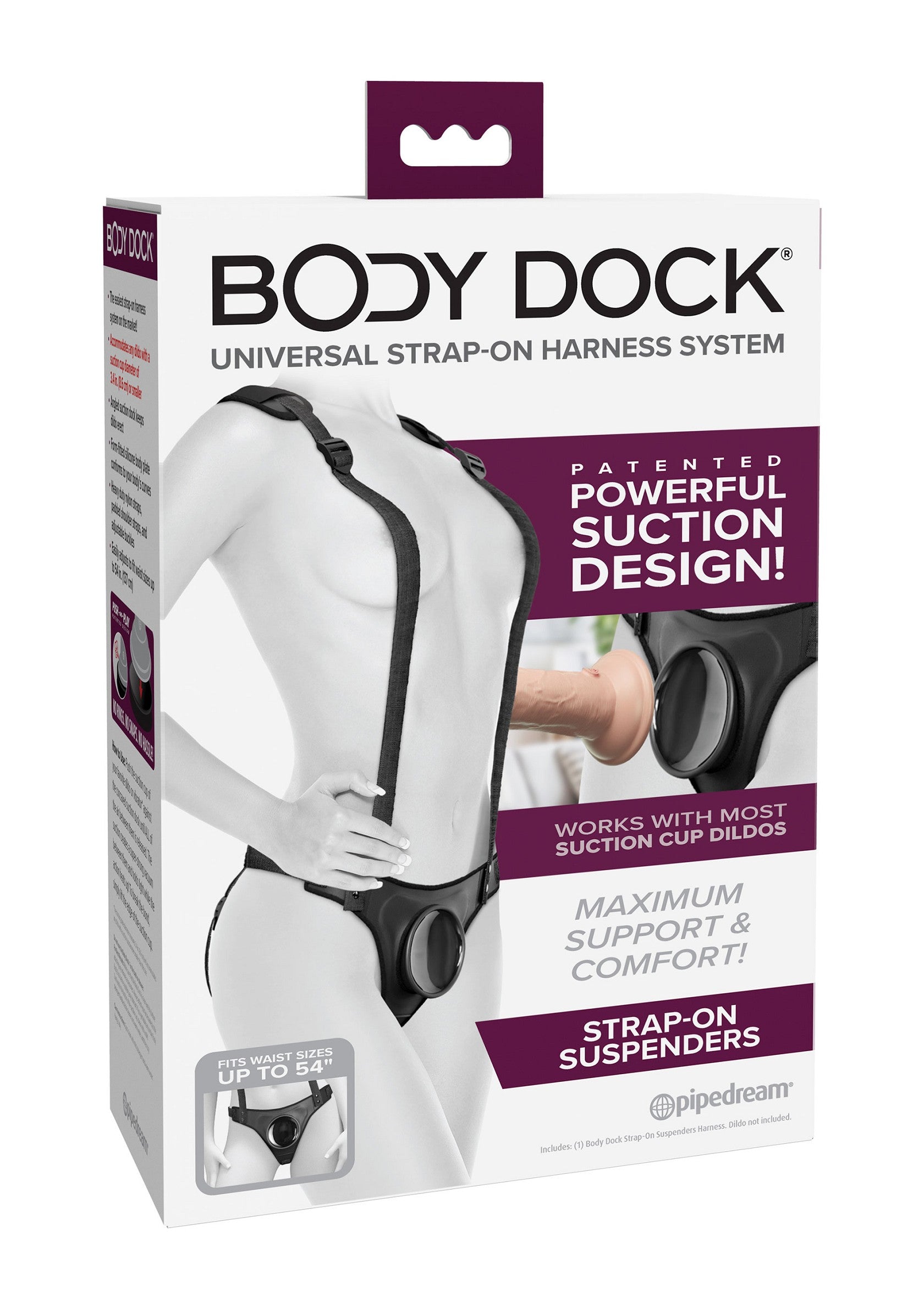 Pipedream Body Dock Strap-On Suspenders BLACK - 2