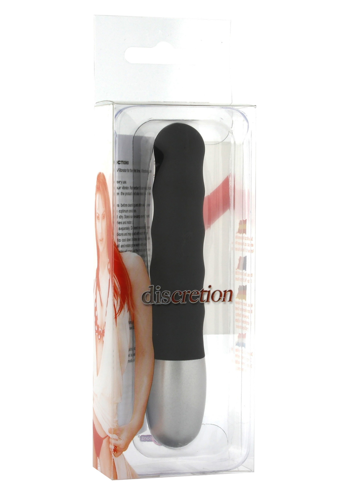 Seven Creations Discretion Ribbed Vibrator BLACK - 0