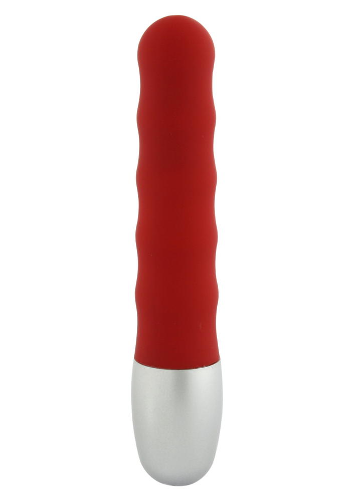 Seven Creations Discretion Ribbed Vibrator RED - 0