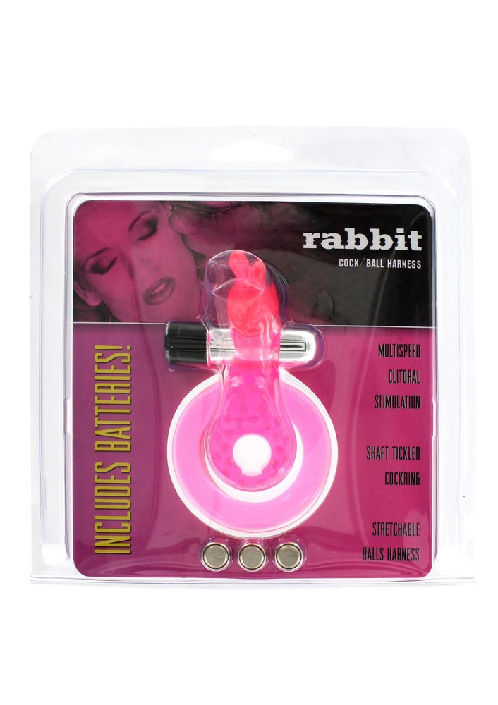 Seven Creations Cock & Ball Ring Rabbit PINK - 1