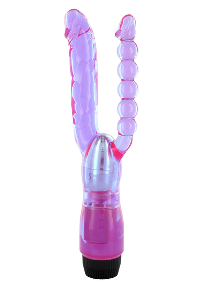 Seven Creations Double Penetrating Vibrator TRANSPA - 1