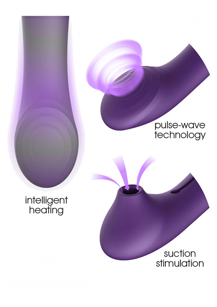 Zalo Queen Set Pulse Wave Clit Stim PURPLE - 11