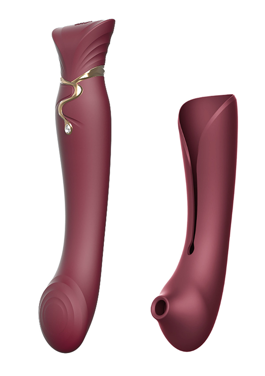 Zalo Queen Set Pulse Wave Clit Stim - Rood