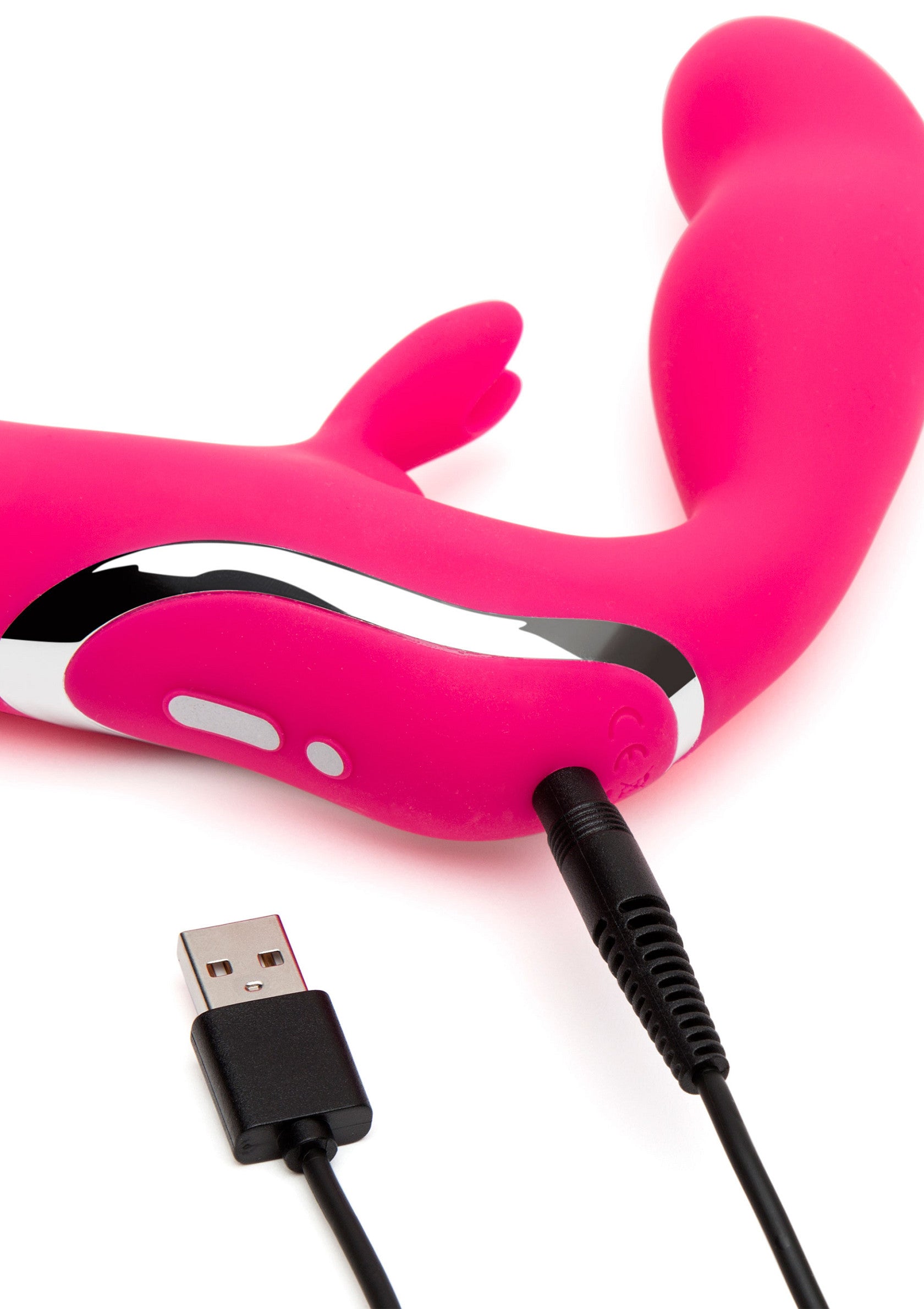 Happy Rabbit Vibrating Strapless Strap-On PINK - 0