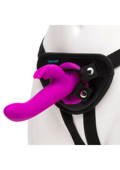 Happy Rabbit Vibrating Strap-On Harness Set PURPLE - 0