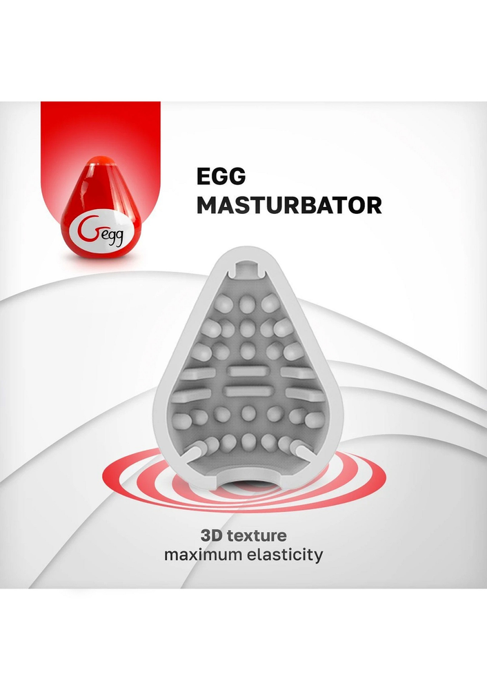 Gvibe G-Egg Masturbator RED - 7