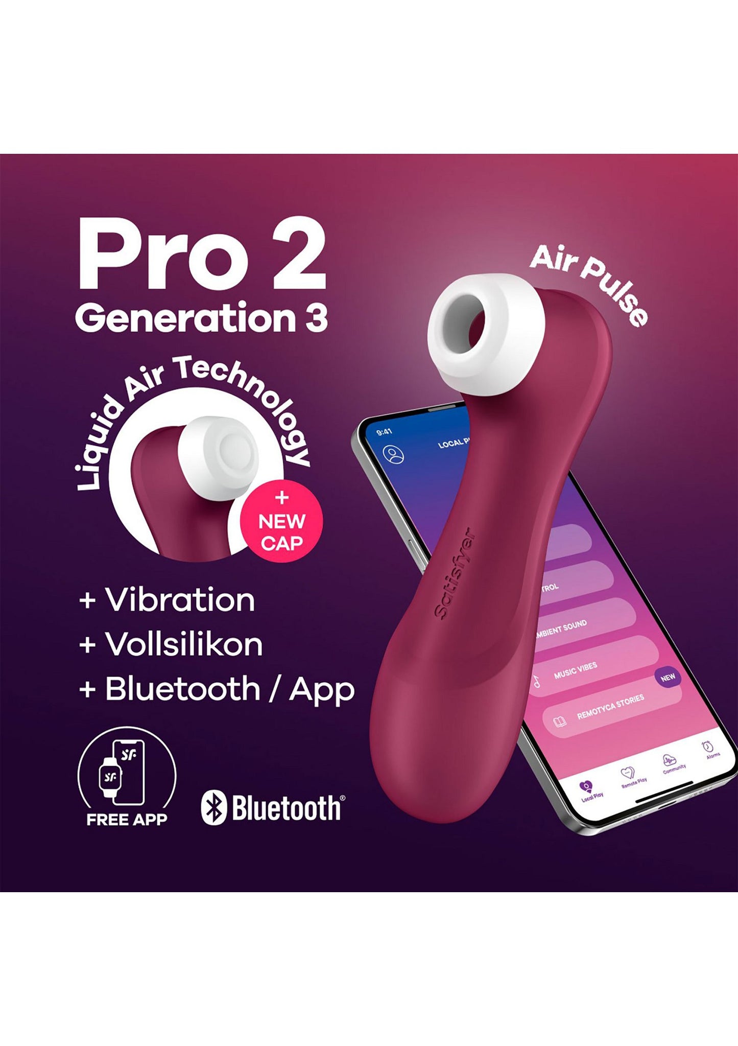 Satisfyer Pro 2 Generation 3 +Vibraring +App RED - 5