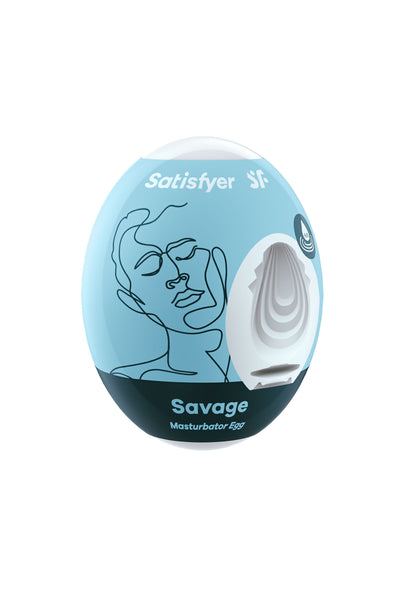 Satisfyer Masturbator Egg savage 1pcs BLUE - 0