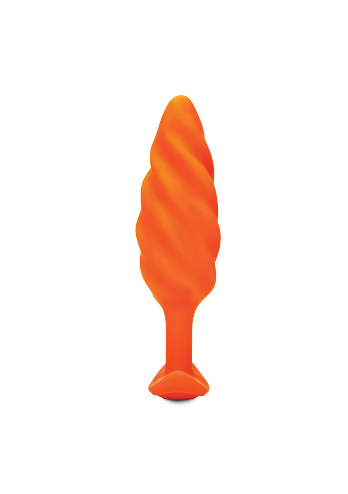 B-Vibe Swirl Texture Plug ORANGE - 3