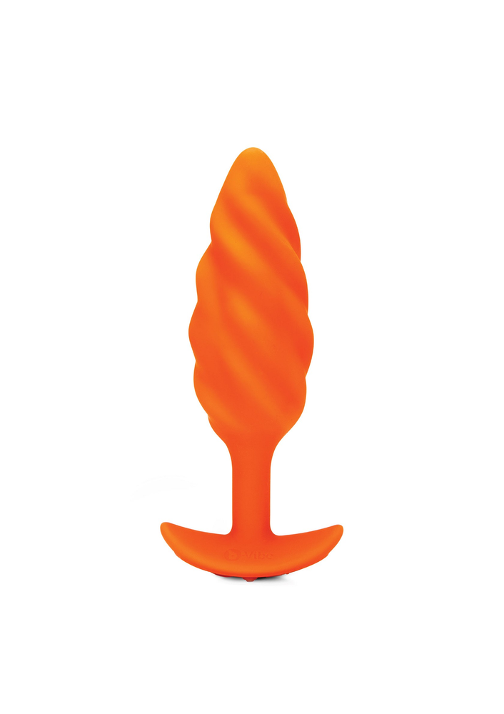 B-Vibe Swirl Texture Plug ORANGE - 10