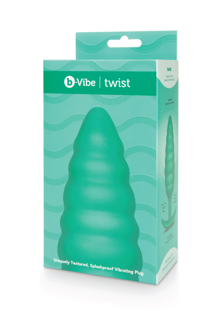 B-Vibe Twist Texture Plug GREEN - 3