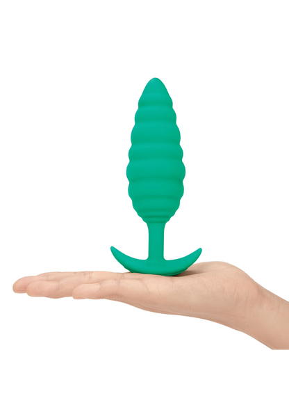 B-Vibe Twist Texture Plug GREEN - 2