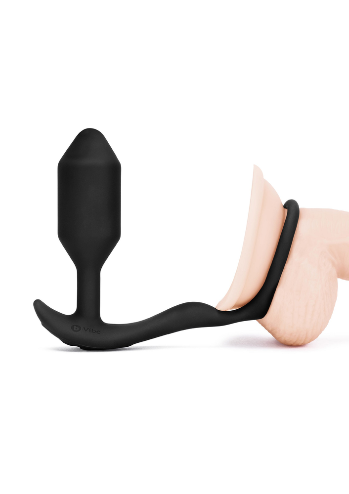 B-Vibe Vibrating Snug & Tug M BLACK - 5