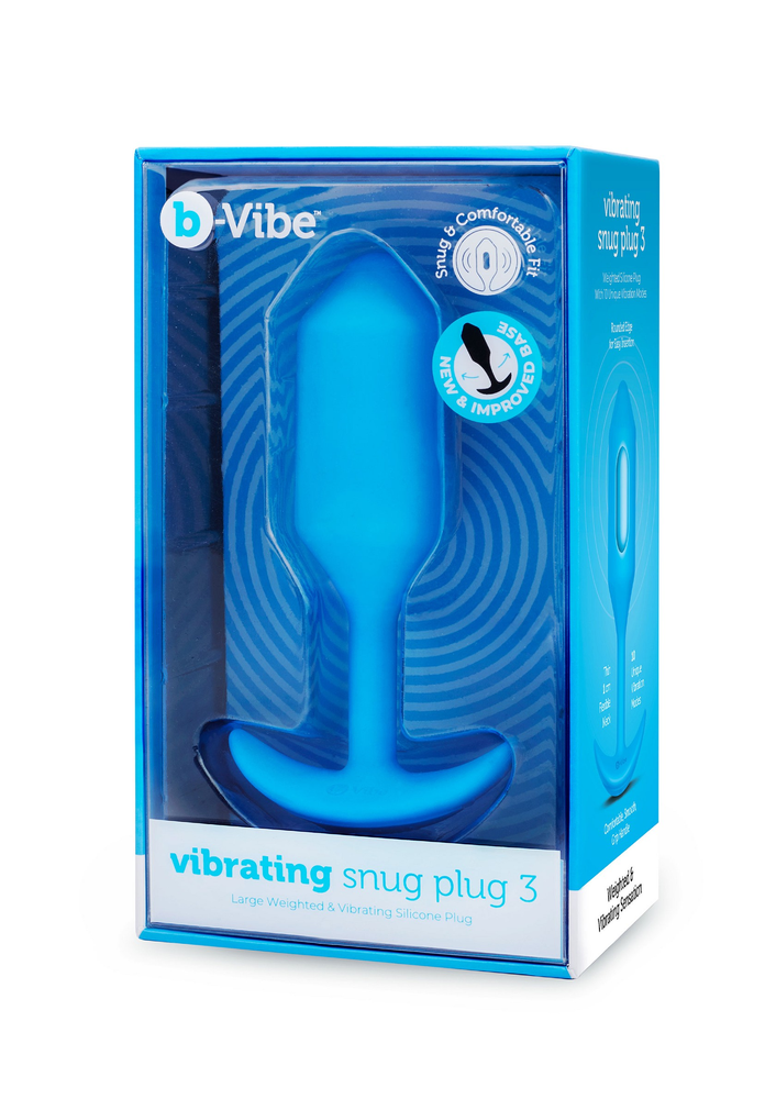 B-Vibe Vibrating Snug Plug L BLUE - 4