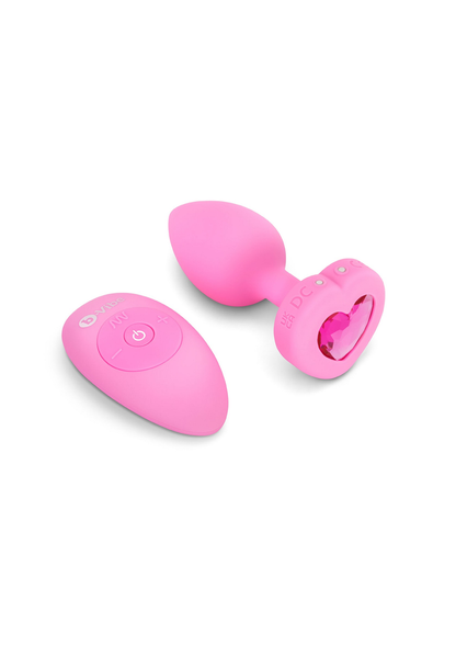 B-Vibe Vibrating Heart Plug S/M PINK - 4