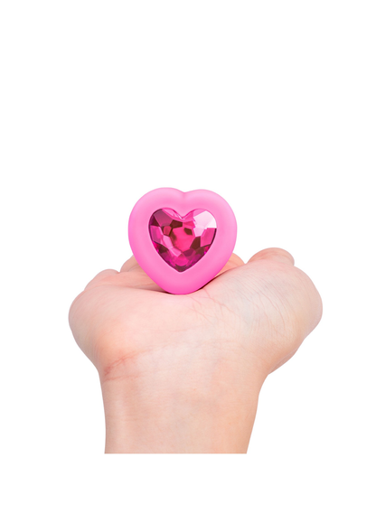 B-Vibe Vibrating Heart Plug S/M PINK - 8