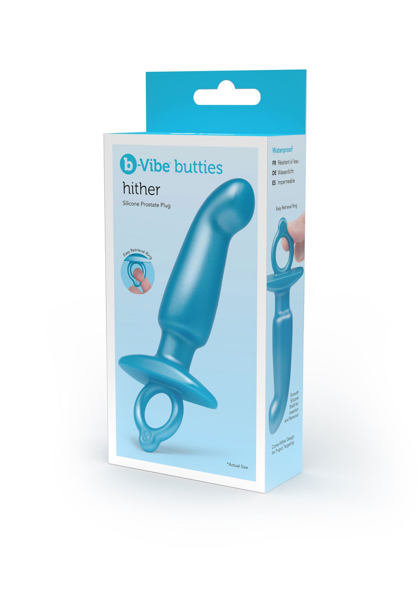 B-Vibe Hither Plug AQUA - 8