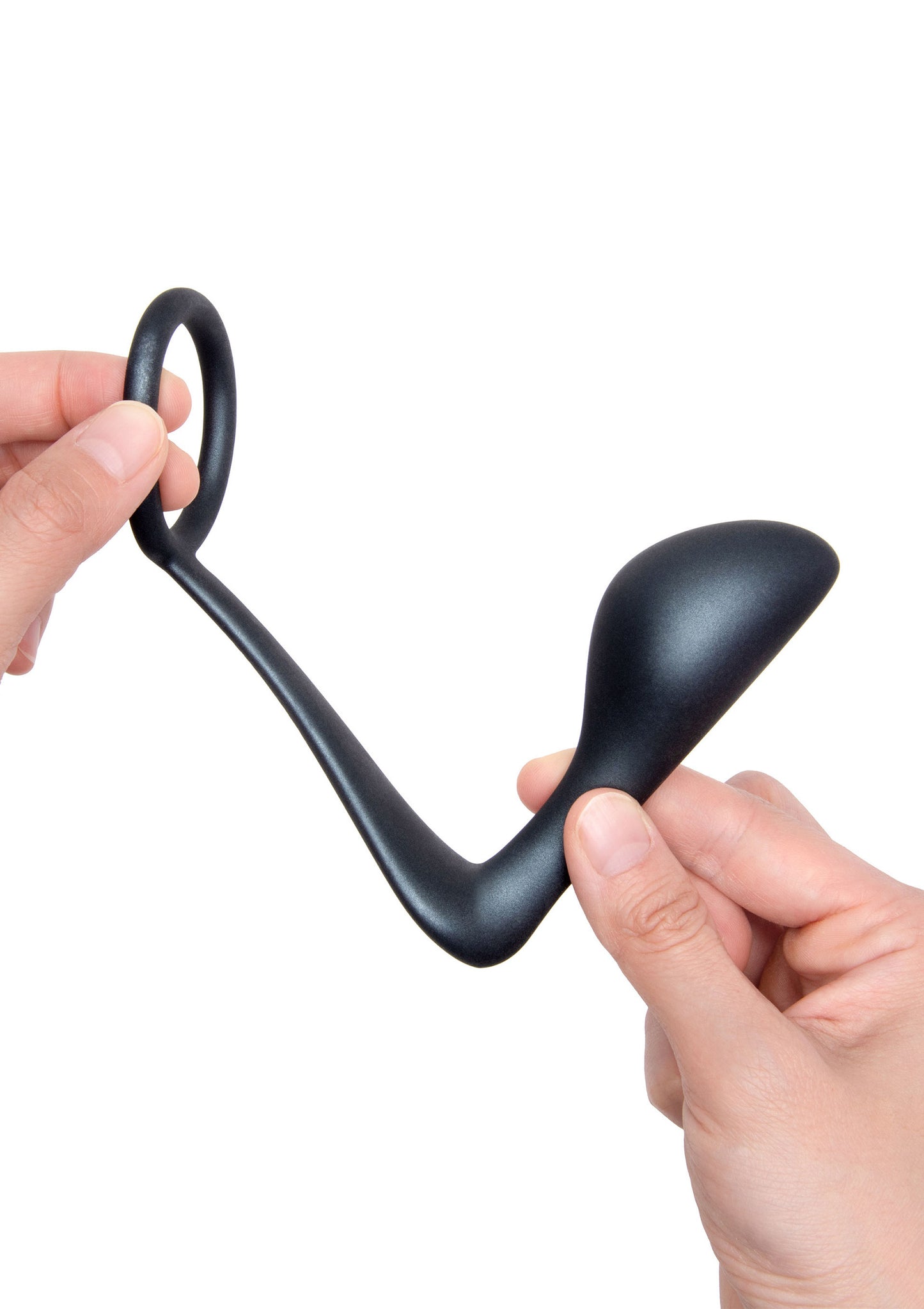 B-Vibe Ringer Cock Ring & Plug BLACK - 1