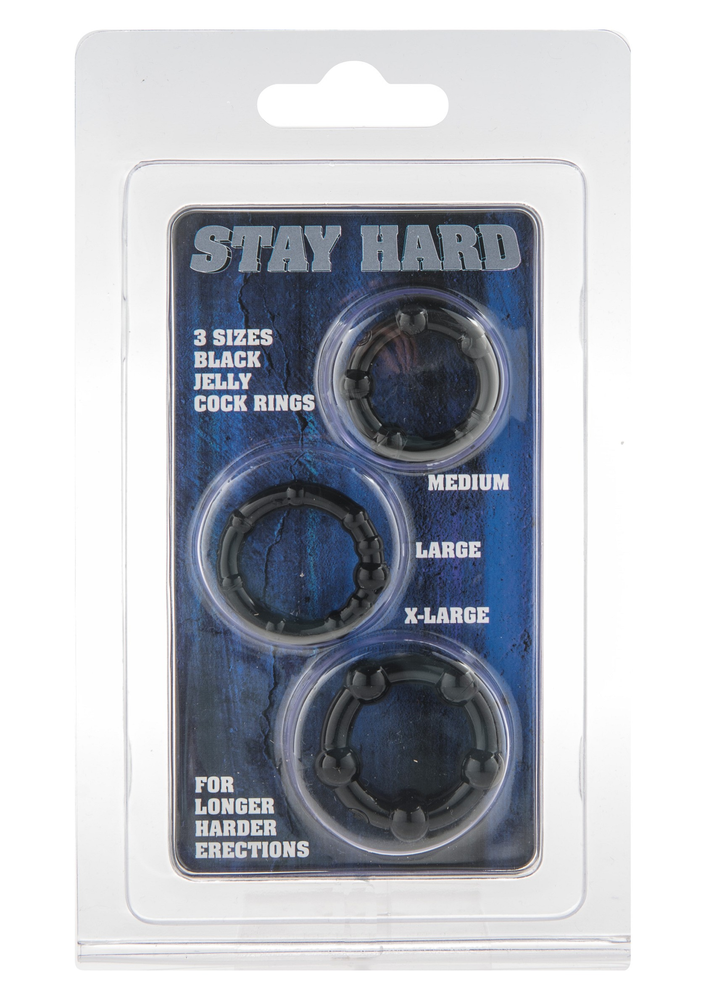 Stay Hard - Three Rings BLACK - 1