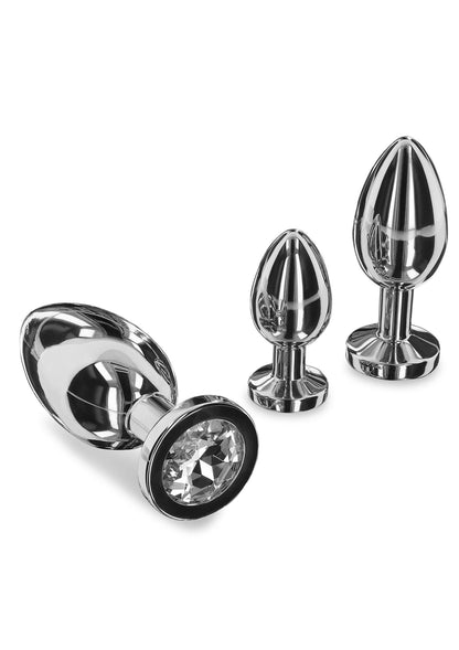 Playhouse Steel Pleasure Weighted Steel Butt Plug - S SILVER - 5