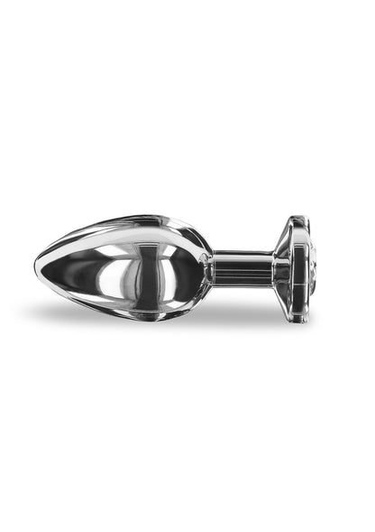 Playhouse Steel Pleasure Weighted Steel Butt Plug - M SILVER - 9