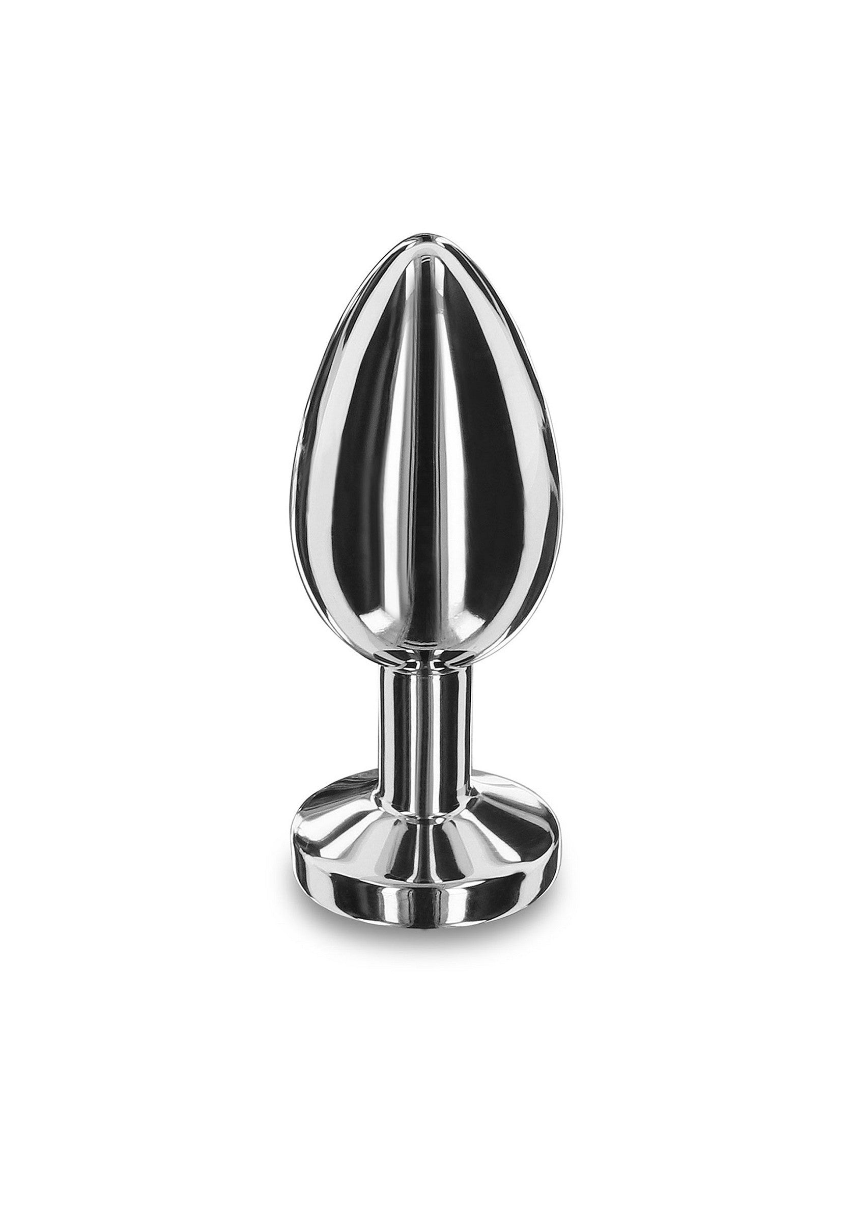 Playhouse Steel Pleasure Weighted Steel Butt Plug - M SILVER - 0