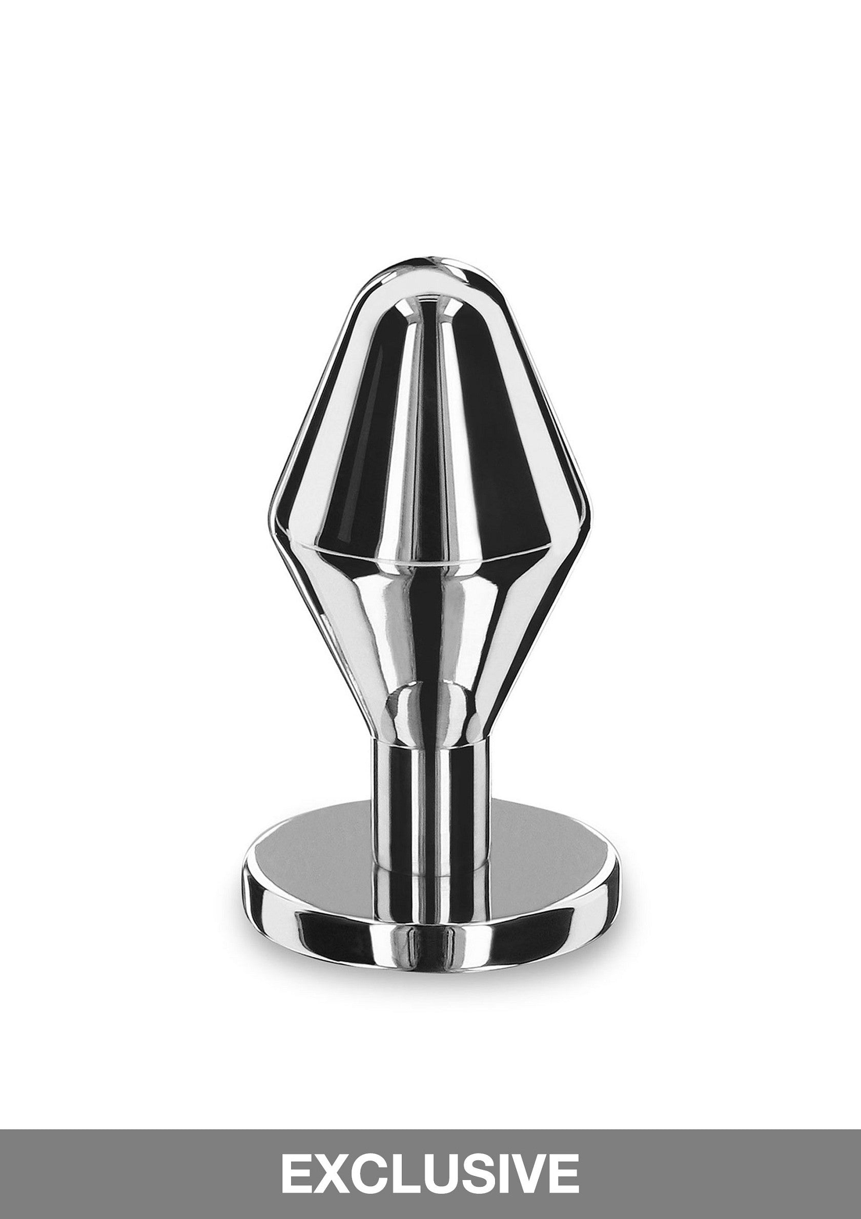 Playhouse Steel Pleasure Massive Steel Butt Plug - M SILVER - 4