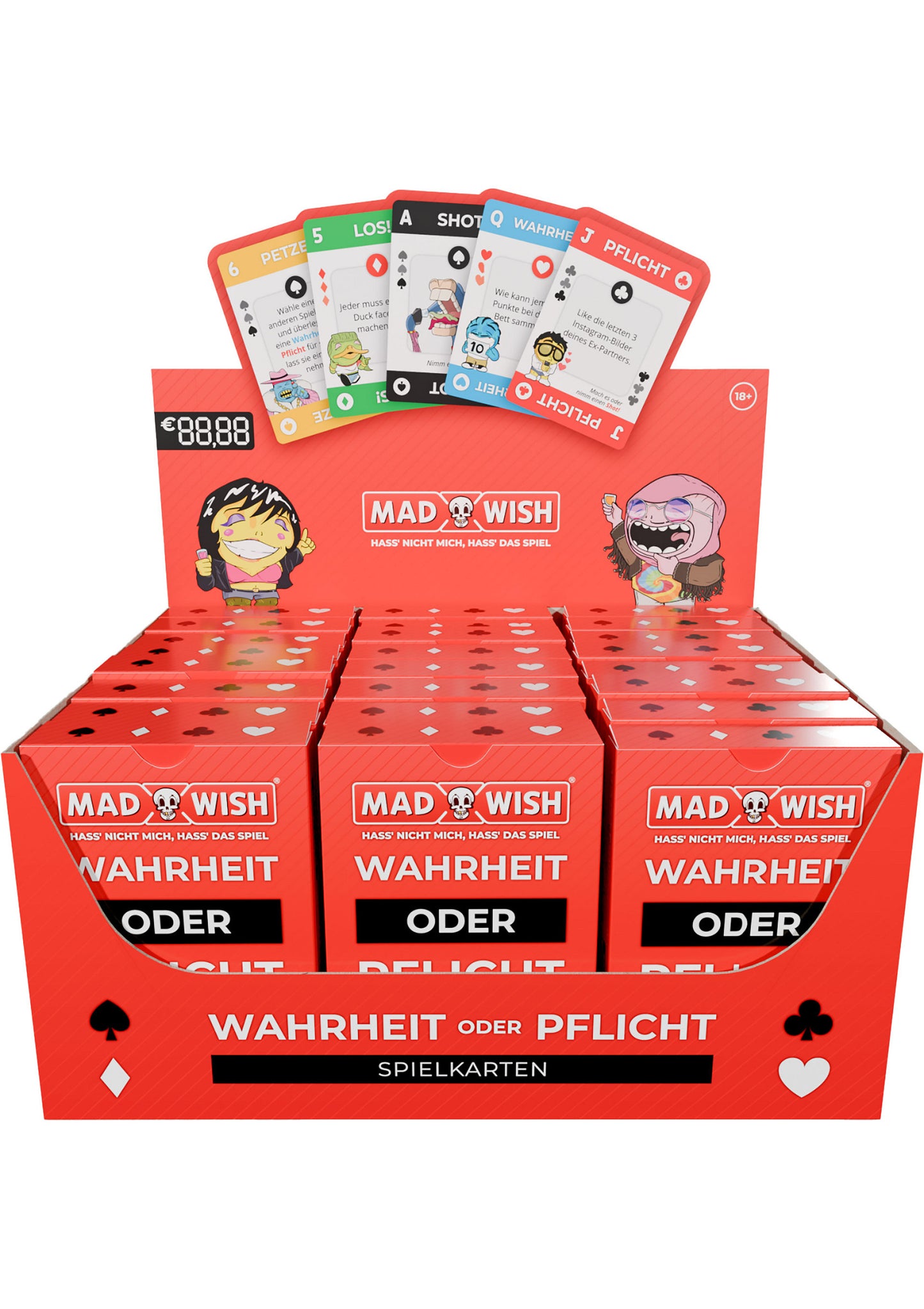 MadWish Playing Cards Display (24 pcs) GERMAN - 2