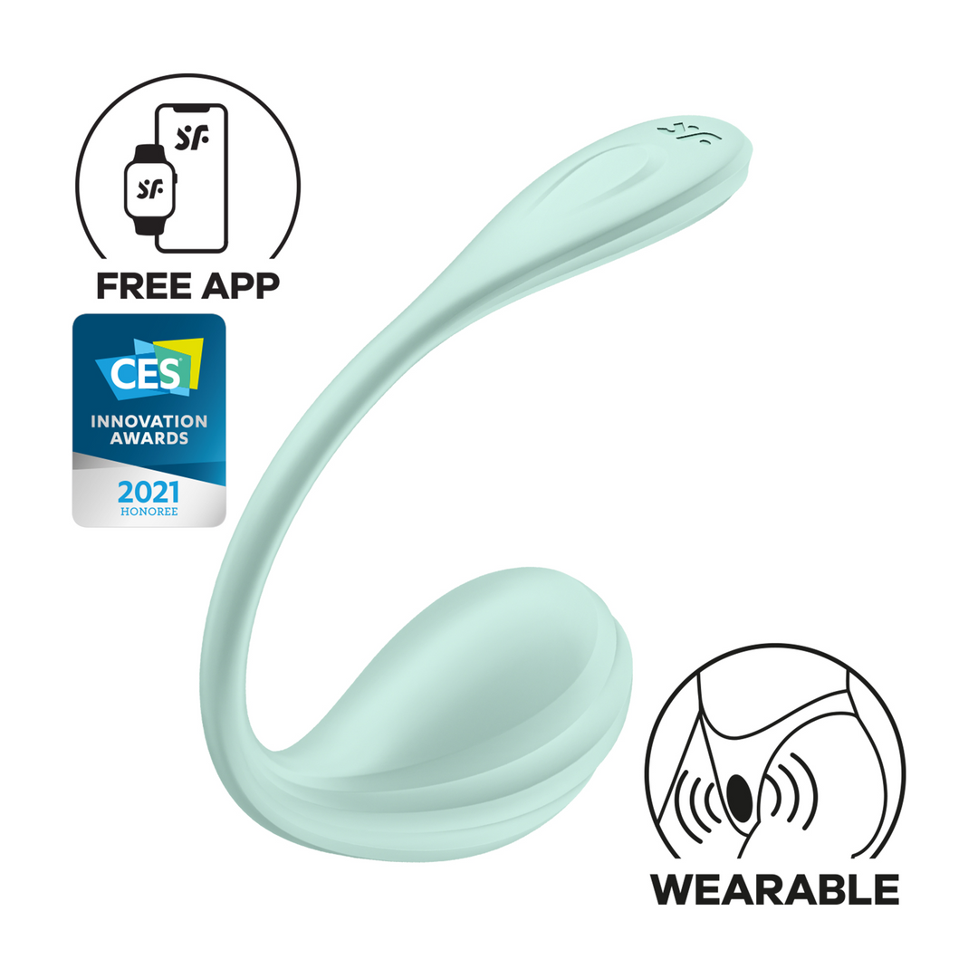 Smooth Petal Connect App - Wearable Couple Vibrator - Mint Groen - 1