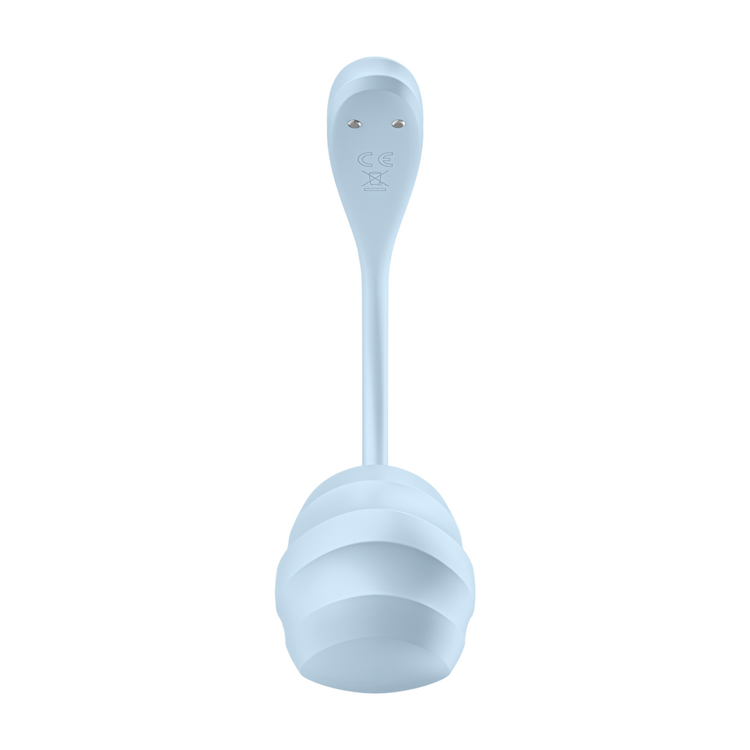 Smooth Petal Connect App - Wearable Couple Vibrator - Light Blue Blauw - 2