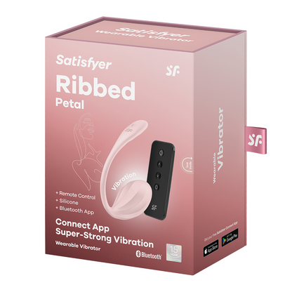 Ribbed Petal Connect App - Wearable Couple Vibrator - Rose Roze - 5