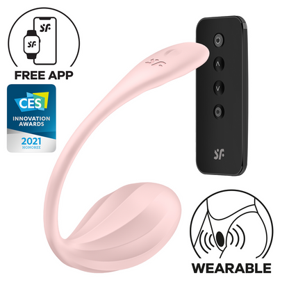 Ribbed Petal Connect App - Wearable Couple Vibrator - Rose Roze - 0