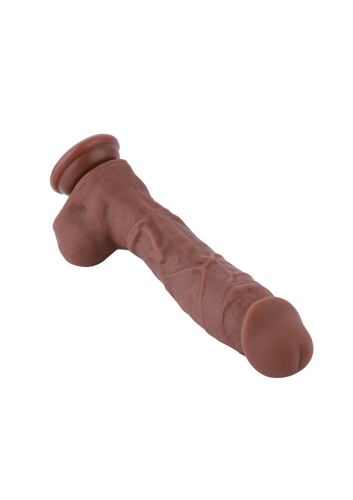 HiSmith KlicLok Dildo 23 cm BROWN - 3