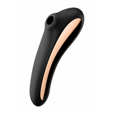 Dual Kiss - Air Pulse Vibrator - Black Zwart - 0