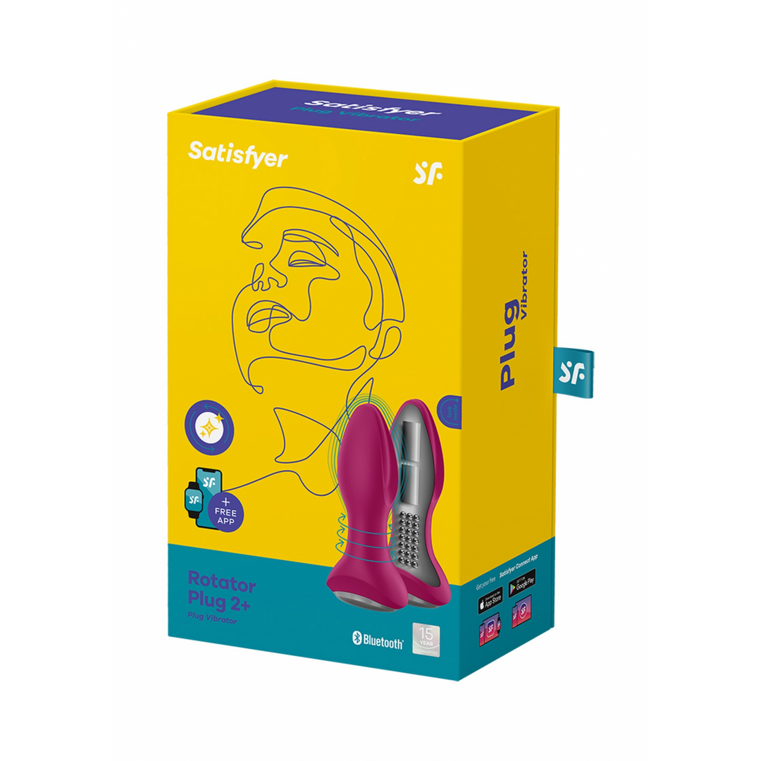 Rotar Plug 2Plus - Vibrating Butt Plug with App - Fuchsia Paars - 3