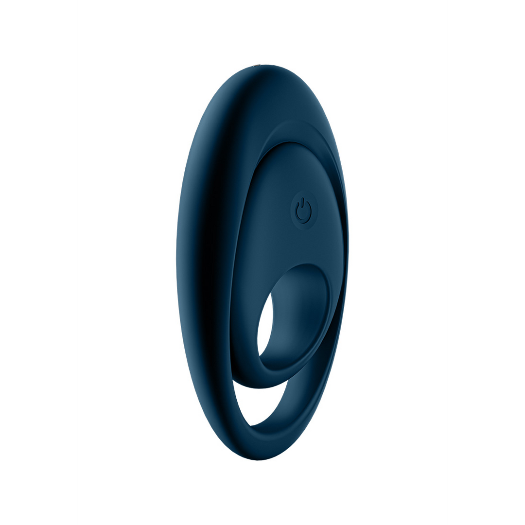 Glorious Duo Ring - Vibrating Cockring with Double Strap - Dark Blue Blauw - 3