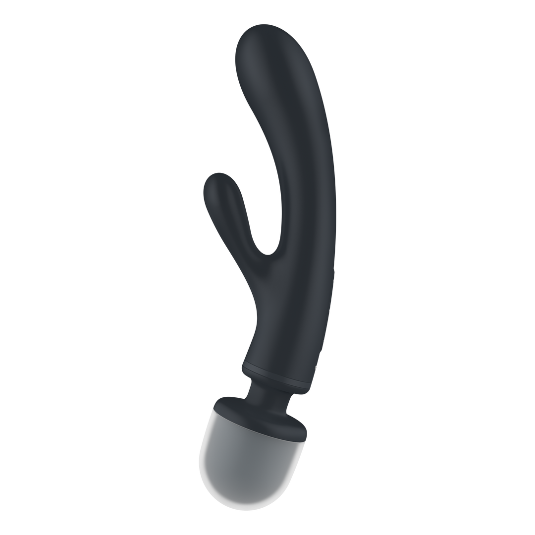 Triple Lover - Hybrid Wand Vibrator - Grey Grijs - 0