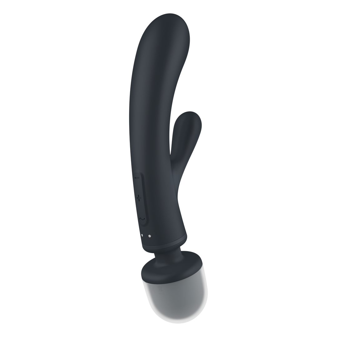 Triple Lover - Hybrid Wand Vibrator - Grey Grijs - 4