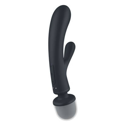 Triple Lover - Hybrid Wand Vibrator - Grey Grijs - 4