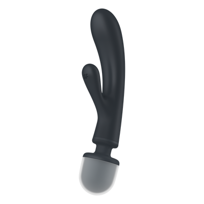 Triple Lover - Hybrid Wand Vibrator - Grey Grijs - 5