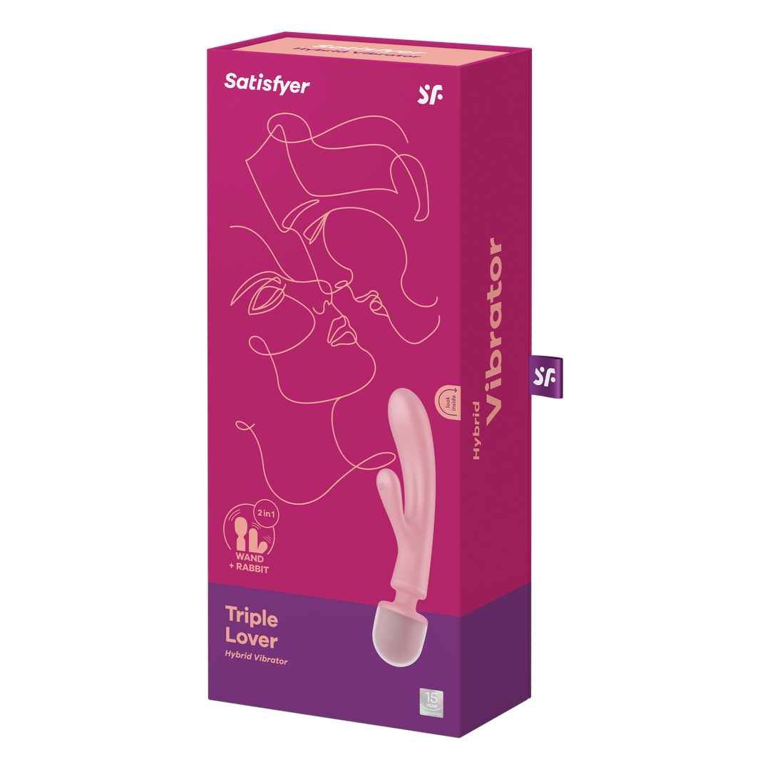 Triple Lover - Hybrid Wand Vibrator - Pink Roze - 2