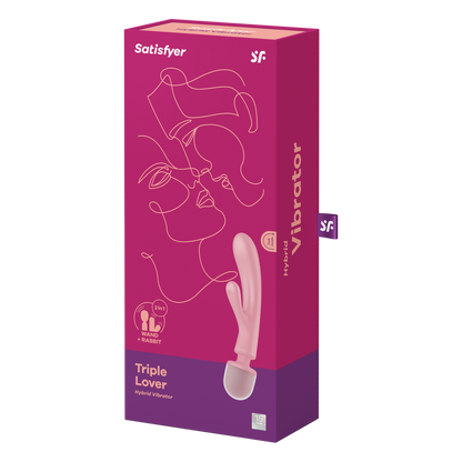 Triple Lover - Hybrid Wand Vibrator - Pink Roze - 2