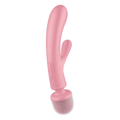 Triple Lover - Hybrid Wand Vibrator - Pink Roze - 3