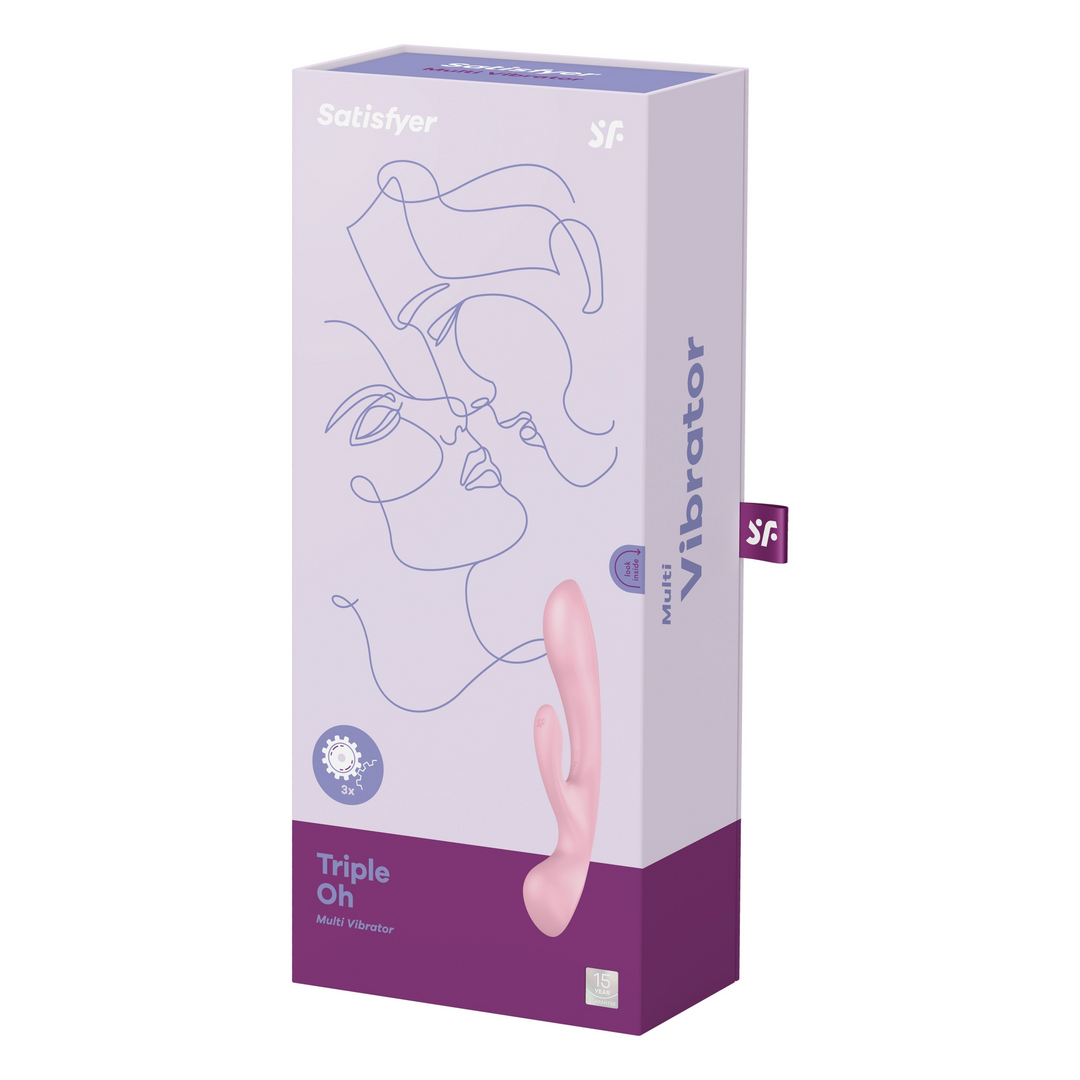 Triple Oh - Rabbit Vibrator - Pink Roze - 3